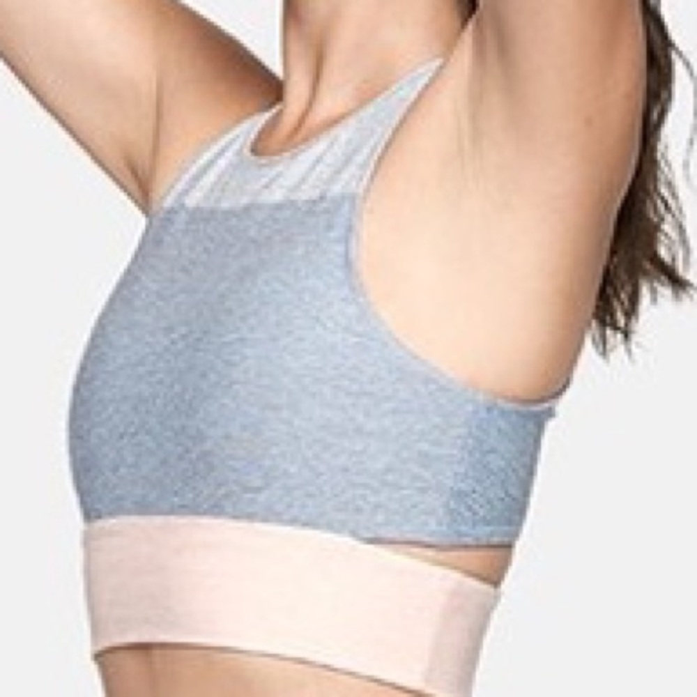 OV Slashback crop Dove/Lake/Rose Quartz NWOT